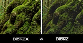 全新 BIONZ X™ 處理器與 BIONZ 處理器的比較