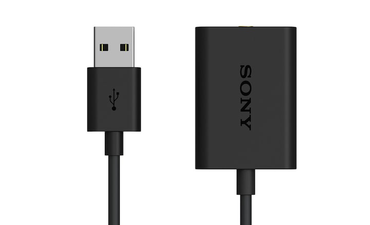 白色背景上的 Sony USB DAC 纜線圖片