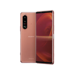 Xperia 5 III in pink, front and rear views